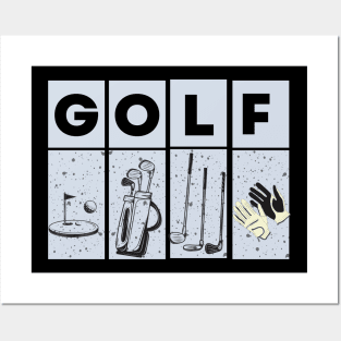 golf equipment Posters and Art